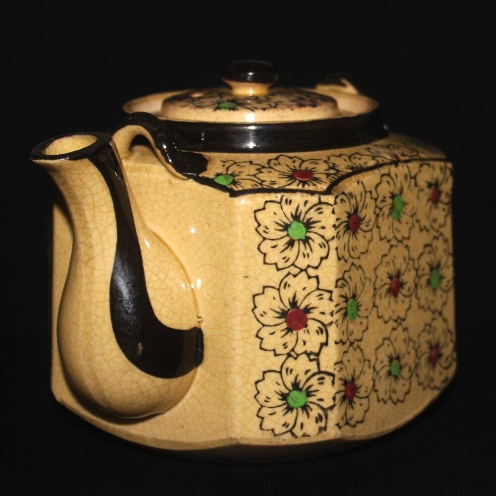 Vintage Pier 1 Japanese Style Teapot Set | Porcelain Tea Pot With 4 Mugs - Picture 11 of 11
